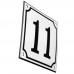 Emaljskylt 11 vit - svart 10 x 10 cm modell 10 Emaljskylt 11 vit - svart 10 x 10 cm modell 10