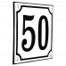 Emaljskylt 50 vit - svart 10 x 10 cm modell 10 Emaljskylt 50 vit - svart 10 x 10 cm modell 10