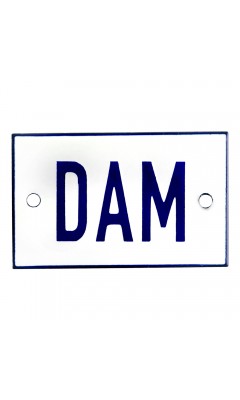 Emaljskylt DAM vit - blå 8 x 5 cm modell 1 Emaljskylt DAM vit - blå 8 x 5 cm modell 1