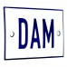 Emaljskylt DAM vit - blå 8 x 5 cm modell 1 Emaljskylt DAM vit - blå 8 x 5 cm modell 1