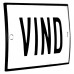 Emaljskylt VIND vit - svart 8 x 5 cm modell 2 Emaljskylt VIND vit - svart 8 x 5 cm modell 2