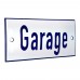 Emaljskylt Garage vit - blå 12 x 5 cm modell 1 Emaljskylt Garage vit - blå 12 x 5 cm modell 1