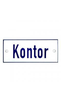 Emaljskylt Kontor vit - blå 12 x 5 cm modell 1 Emaljskylt Kontor vit - blå 12 x 5 cm modell 1
