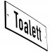 Emaljskylt Toalett vit - svart 12 x 5 cm modell 2 Emaljskylt Toalett vit - svart 12 x 5 cm modell 2