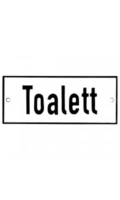 Emaljskylt Toalett vit - svart 12 x 5 cm modell 2 Emaljskylt Toalett vit - svart 12 x 5 cm modell 2