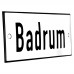 Emaljskylt Badrum vit - svart 12 x 5 cm modell 2 Emaljskylt Badrum vit - svart 12 x 5 cm modell 2