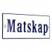 Emaljskylt Matskap vit - blå 12 x 5 cm modell 3 Emaljskylt Matskap vit - blå 12 x 5 cm modell 3
