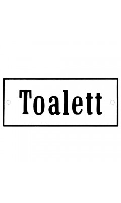 Emaljskylt Toalett vit - svart 12 x 5 cm modell 4 Emaljskylt Toalett vit - svart 12 x 5 cm modell 4