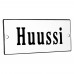 Emaljskylt Huussi vit - svart 12 x 5 cm modell 4 Emaljskylt Huussi vit - svart 12 x 5 cm modell 4