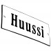 Emaljskylt Huussi vit - svart 12 x 5 cm modell 4 Emaljskylt Huussi vit - svart 12 x 5 cm modell 4