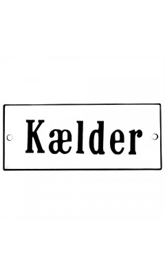 Emaljskylt Kælder vit - svart 12 x 5 cm modell 4 Emaljskylt Kælder vit - svart 12 x 5 cm modell 4