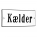 Emaljskylt Kælder vit - svart 12 x 5 cm modell 4