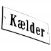 Emaljskylt Kælder vit - svart 12 x 5 cm modell 4