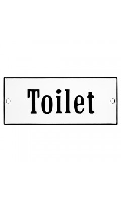 Emaljskylt Toilet vit - svart 12 x 5 cm modell 4 Emaljskylt Toilet vit - svart 12 x 5 cm modell 4