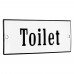 Emaljskylt Toilet vit - svart 12 x 5 cm modell 4 Emaljskylt Toilet vit - svart 12 x 5 cm modell 4