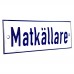 Emaljskylt Matkällare vit - blå 15 x 5 cm modell 1 Emaljskylt Matkällare vit - blå 15 x 5 cm modell 1