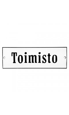 Emaljskylt Toimisto vit - svart 15 x 5 cm modell 4 Emaljskylt Toimisto vit - svart 15 x 5 cm modell 4