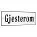 Emaljskylt Gjesterom vit - svart 15 x 5 cm modell 4 Emaljskylt Gjesterom vit - svart 15 x 5 cm modell 4