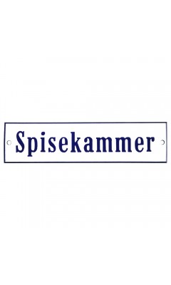 Emaljskylt Spisekammer vit - blå 20 x 5 cm modell 3 Emaljskylt Spisekammer vit - blå 20 x 5 cm modell 3