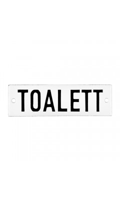 Emaljskylt TOALETT vit - svart 10 x 3 cm modell 20 Emaljskylt TOALETT vit - svart 10 x 3 cm modell 20