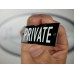 Emaljskylt PRIVATE svart - vit 10 x 3 cm modell 21 Emaljskylt PRIVATE svart - vit 10 x 3 cm modell 21