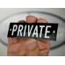 Emaljskylt PRIVATE svart - vit 10 x 3 cm modell 21 Emaljskylt PRIVATE svart - vit 10 x 3 cm modell 21