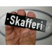 Emaljskylt Skafferi svart - vit 10 x 3 cm modell 21 Emaljskylt Skafferi svart - vit 10 x 3 cm modell 21
