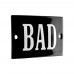 Emaljskylt BAD svart - vit 7 x 4 cm modell 23 Emaljskylt BAD svart - vit 7 x 4 cm modell 23