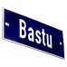Emaljskylt Bastu blå - vit 12 x 5 cm modell 5 Emaljskylt Bastu blå - vit 12 x 5 cm modell 5