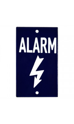 Emaljskylt ALARM blå - vit 6 x 10 cm modell 34 Emaljskylt ALARM blå - vit 6 x 10 cm modell 34