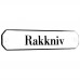 Emaljskylt Rakkniv vit - svart 10 x 2 cm modell 30 Emaljskylt Rakkniv vit - svart 10 x 2 cm modell 30