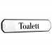 Emaljskylt Toalett vit - svart 10 x 2 cm modell 30 Emaljskylt Toalett vit - svart 10 x 2 cm modell 30