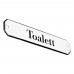 Emaljskylt Toalett vit - svart 10 x 2 cm modell 30 Emaljskylt Toalett vit - svart 10 x 2 cm modell 30