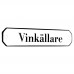 Emaljskylt Vinkällare vit - svart 10 x 2 cm modell 30