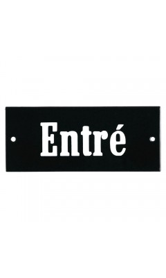 Emaljskylt Entré svart - vit 12 x 5 cm modell 8 Emaljskylt Entré svart - vit 12 x 5 cm modell 8