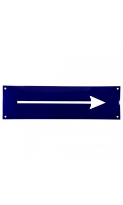 Emaljskylt Arrow blå - vit 35 x 10 cm modell 11 Emaljskylt Arrow blå - vit 35 x 10 cm modell 11