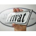 Emaljskylt Privat vit - svart 22 x 8 cm modell 10
