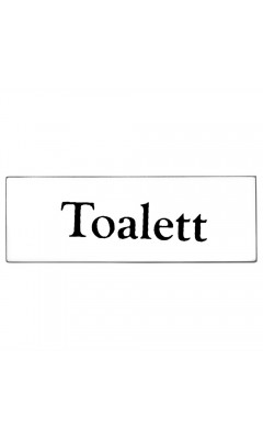 Emaljskylt Toalett vit - svart 6 x 2 cm modell 9 Emaljskylt Toalett vit - svart 6 x 2 cm modell 9
