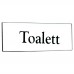 Emaljskylt Toalett vit - svart 6 x 2 cm modell 9 Emaljskylt Toalett vit - svart 6 x 2 cm modell 9
