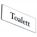 Emaljskylt Toalett vit - svart 6 x 2 cm modell 9 Emaljskylt Toalett vit - svart 6 x 2 cm modell 9