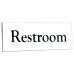 Emaljskylt Restroom vit - svart 6 x 2 cm modell 9 Emaljskylt Restroom vit - svart 6 x 2 cm modell 9