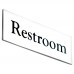 Emaljskylt Restroom vit - svart 6 x 2 cm modell 9 Emaljskylt Restroom vit - svart 6 x 2 cm modell 9