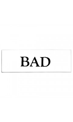 Emaljskylt BAD vit - svart 6 x 2 cm modell 9 Emaljskylt BAD vit - svart 6 x 2 cm modell 9