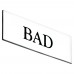Emaljskylt BAD vit - svart 6 x 2 cm modell 9 Emaljskylt BAD vit - svart 6 x 2 cm modell 9