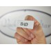 Emaljskylt BAD vit - svart 6 x 2 cm modell 9 Emaljskylt BAD vit - svart 6 x 2 cm modell 9