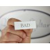 Emaljskylt BAD vit - svart 6 x 2 cm modell 9 Emaljskylt BAD vit - svart 6 x 2 cm modell 9
