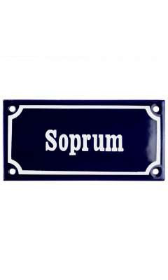 Emaljskylt Soprum blå - vit 15 x 7,5 cm modell 11 Emaljskylt Soprum blå - vit 15 x 7,5 cm modell 11