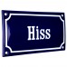 Emaljskylt Hiss blå - vit 15 x 7,5 cm modell 11