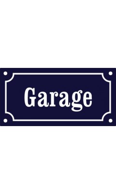 Emaljskylt Garage blå - vit 15 x 7,5 cm modell 11 Emaljskylt Garage blå - vit 15 x 7,5 cm modell 11