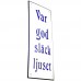 Emaljskylt Var god släck ljuset vit - blå 8 x 20 cm modell 47 Emaljskylt Var god släck ljuset vit - blå 8 x 20 cm modell 47